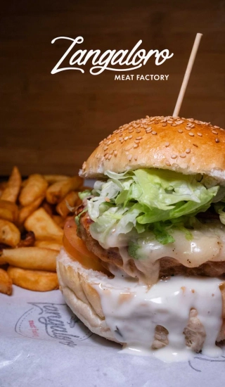 Visual Zangaloro Meta Factory food hamburgeria carne panini